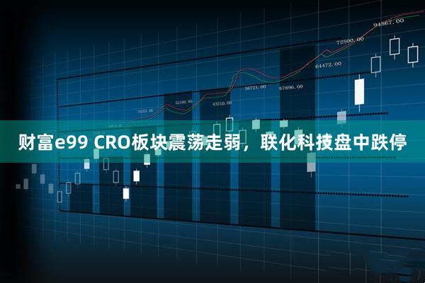 财富e99 CRO板块震荡走弱，联化科技盘中跌停